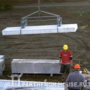 Строительство дома из газобетона, газобетонных блоков. Сборные панели перекрытия из газобетона.